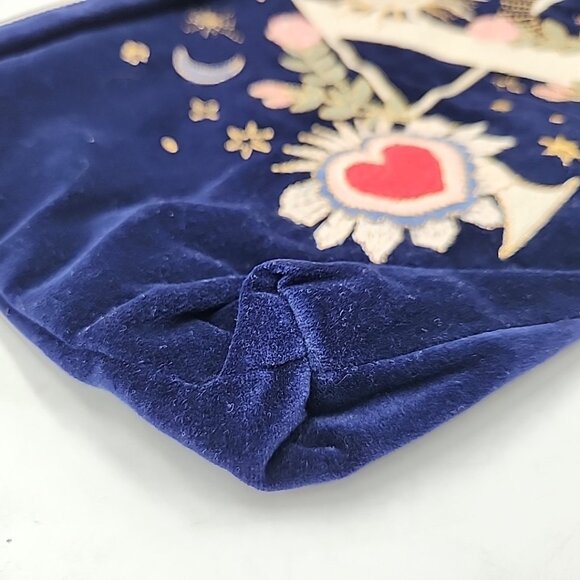 NWT NEW Elizabeth Scarlett Enchanted Alphabet Everyday Pouch Velvet Letter 'A' - Picture 3 of 9